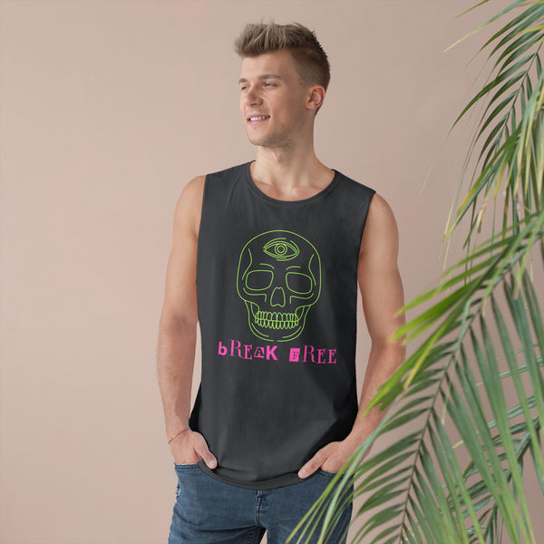 Unisex Barnard Tank - Bohemian Skull Graphic Tee for Festival Vibes