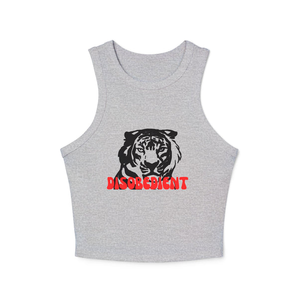 Disobedient Tiger Women's Micro Rib Racer Tank Top – Trendy Summer Apparel