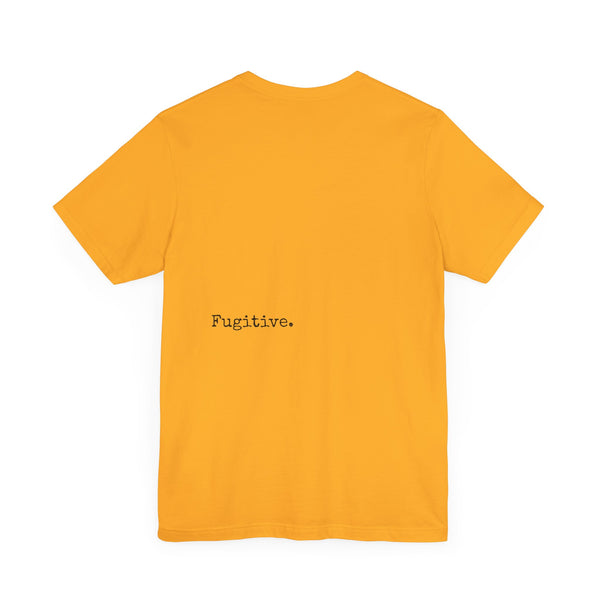 Dark Navy Blue Tiger Graphic Tee - Unisex Short Sleeve Shirt with 'Fugitive' Design