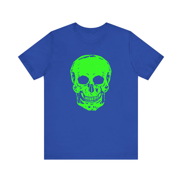Fugitive Neon Green Skull Graphic Tee - Unisex Jersey Short Sleeve T-Shirt