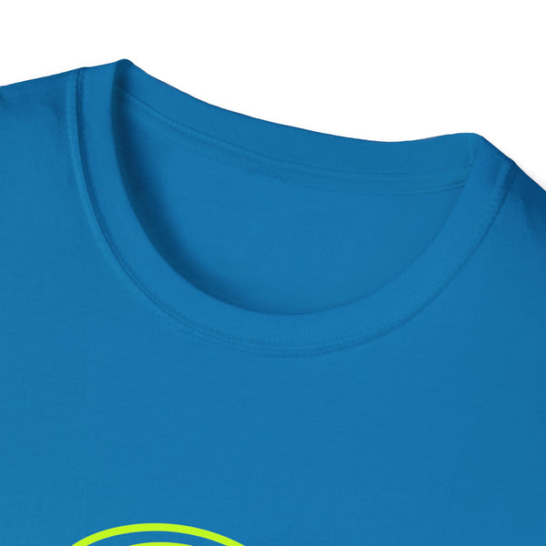 Neon Green Live Free Skull Unisex Softstyle T-Shirt - Edgy Graphic Tee