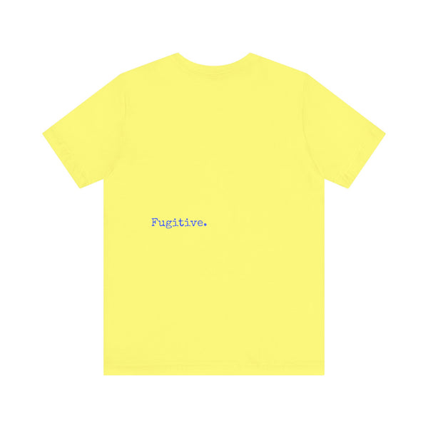 Stylish Unisex Neon Blue Skull Tee - "Fugitive" Graphic T-Shirt