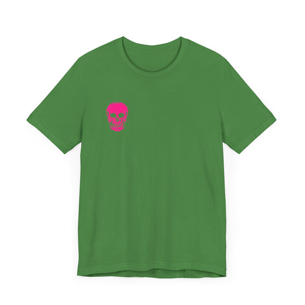 FUGITIVE TEES | NEON PINK MINI SKULL TEE