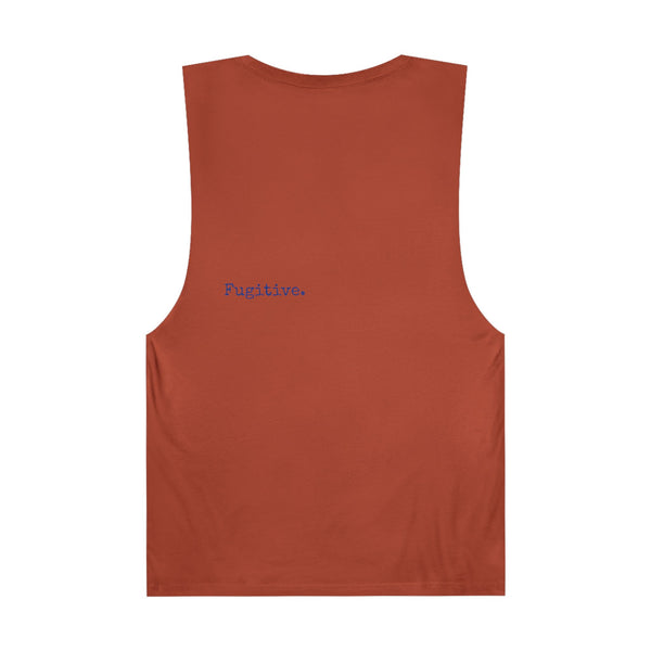 Navy Blue Fugitive Tiger Graphic Tank Top - Unisex Barnard Style