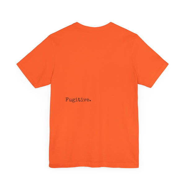 Dark Navy Blue Tiger Graphic Tee - Unisex Short Sleeve Shirt with 'Fugitive' Design