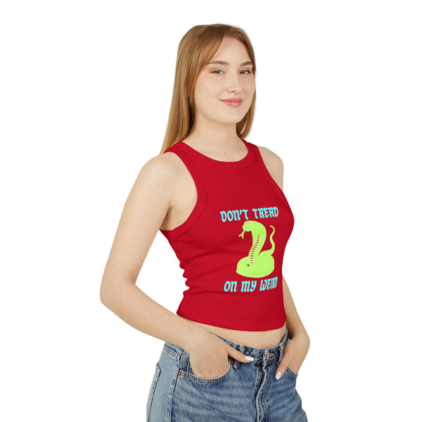 Trendy Women's Racer Tank Top - 'Don't Tread on My Weird'