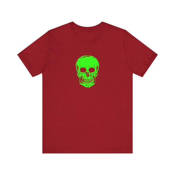 Chic Neon Lime Green Skull Graphic Tee - 'Fugitive.' Unisex Jersey T-Shirt