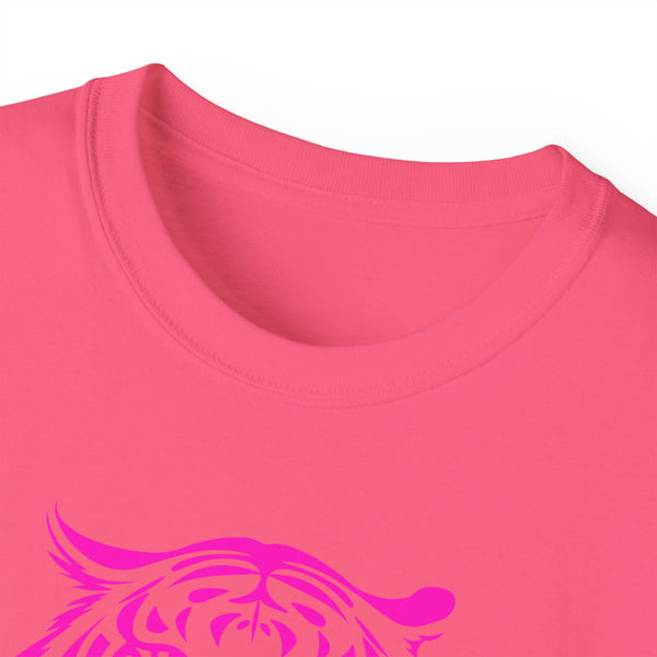 Neon Pink Live Free Tiger Graphic Tee - Unisex Ultra Cotton T-Shirt