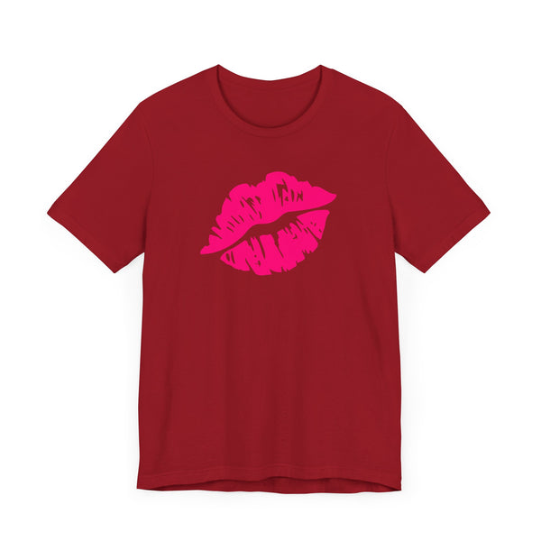 FUGITIVE TEES | NEON PINK KISS ME, DON’T MISS TEE
