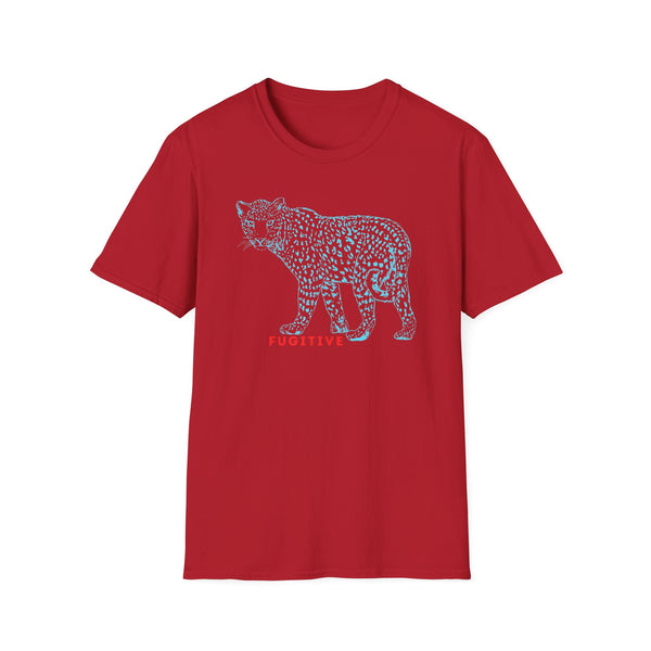 Fugitive Leopard Unisex Softstyle T-Shirt - Trendy Graphic Tee for Wildlife Lovers