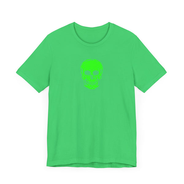 Fugitive Neon Lime Skull Tee - Unisex Jersey Short Sleeve T-Shirt