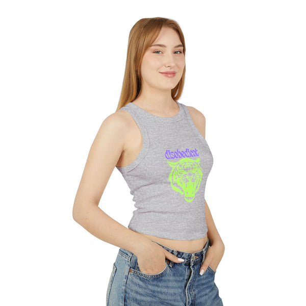 Disobedient Tiger Women's Micro Rib Tank Top - Trendy Summer Apparel