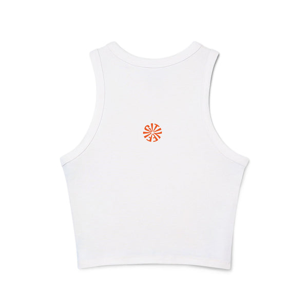 Skull Print Racer Tank Top - Forever Free, No Compromise