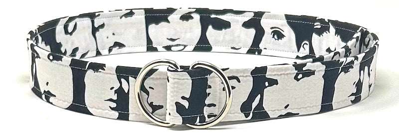 Iconic Mod Face Belt with black and white faces by oliver green