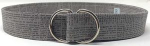 Grey d ring belt by oliver green