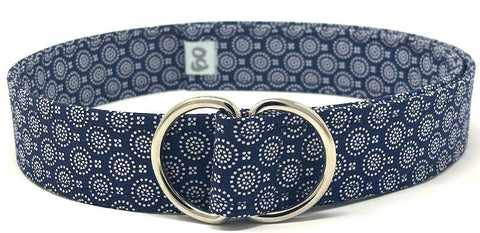 Navy Blue d-ring belt by Oliver Green