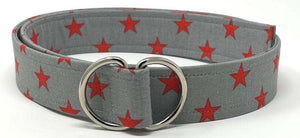 Red star d-ring belt by oliver green