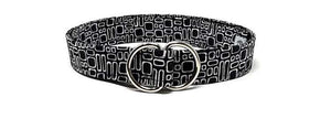 black and white d ring belt by oliver green