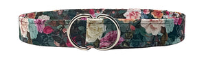 floral teal d-ring belt by oliver green