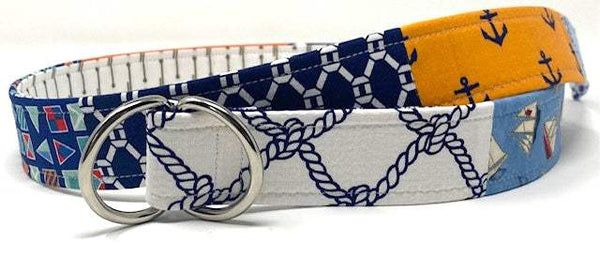 preppy nautical patchwork belt by oliver green