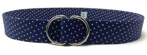 Navy blue belt with white cross detail by oliver green