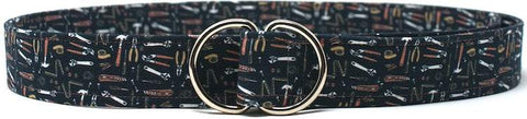 Navy Tool D-ring belt features pictures of tools on a classic belt
