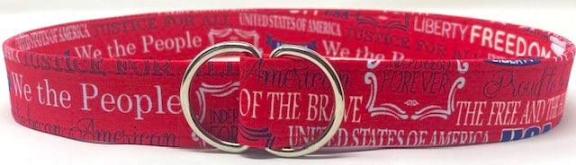 Red patriotic belt by oliver green we the people