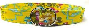 Bright Yellow floral belt by oliver green
