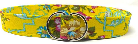 Garden yellow D-ring belt by oliver green
