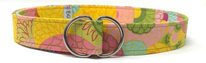 Bouquet D-ring belt by oliver green is pink and yellow
