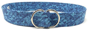 modern hues of tranquil blue on a d ring belt by oliver green