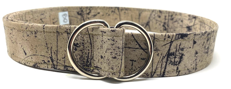 abstract neutral black and tan belt by oliver green