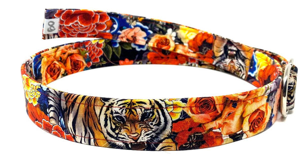 roses and peonies and tigers belt by oliver green