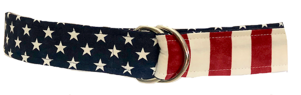 Retro american flag d ring belt by oliver green