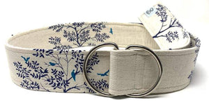 earthy beige belt with birds and trees by oliver green