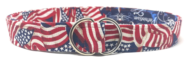 red white and blue american flag belt by oliver green