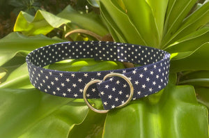Navy Blue Belt with small white stars by oliver green