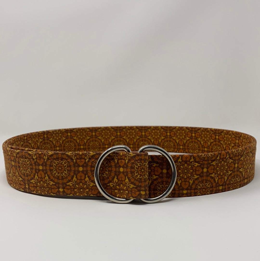 Brown earthy d ring belt by oliver green