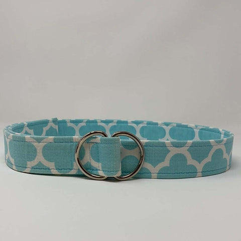 Aqua d-ring belt by oliver green
