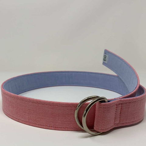 Oxford cloth d-ring blue belt by oliver green