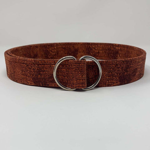 Faux Crocodile brown belt by oliver green