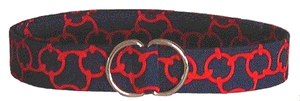 Chain belt by oliver green featured in navy and red