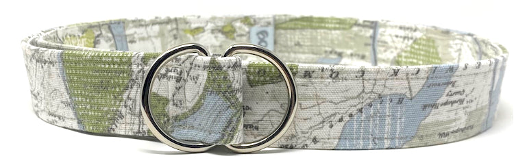 Belt featuring a map print by oliver green